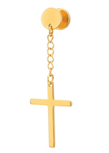 Load image into Gallery viewer, Cross Earring with Chain