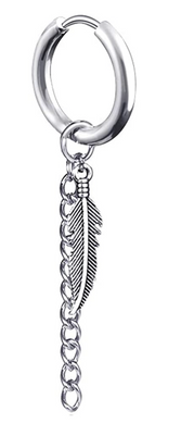 Feather Earring with Chain